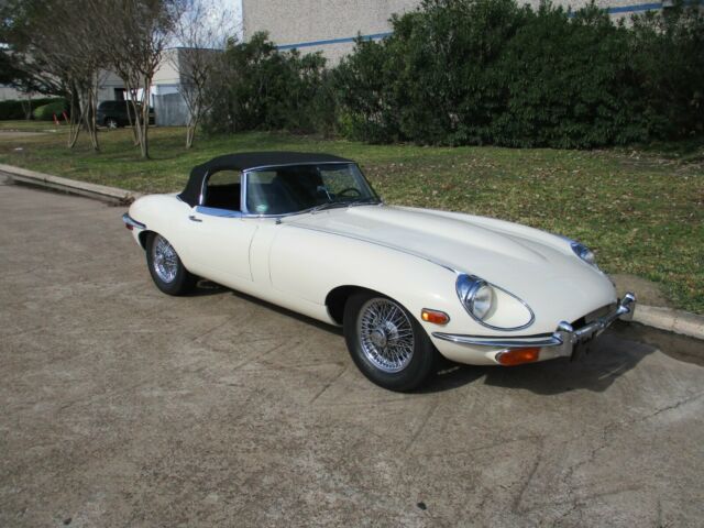 1971 White Jaguar E-Type Convertible