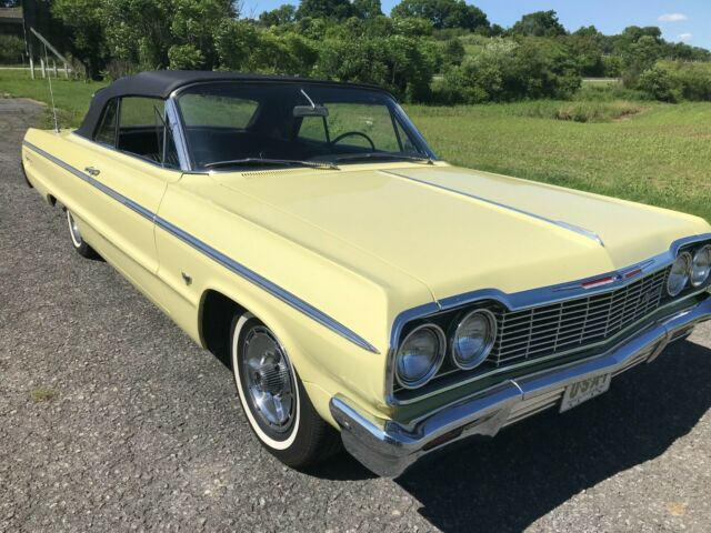 1964 Goldwood Yellow Chevrolet Impala Convertible