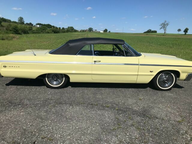 1964 Goldwood Yellow Chevrolet Impala Convertible