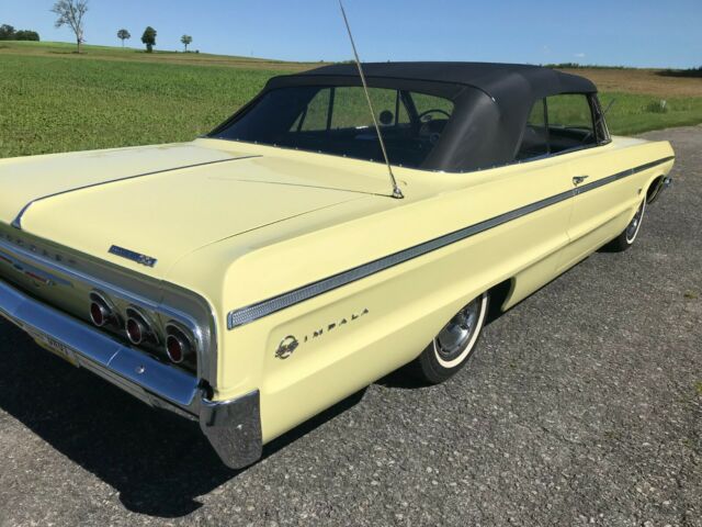 1964 Goldwood Yellow Chevrolet Impala Convertible