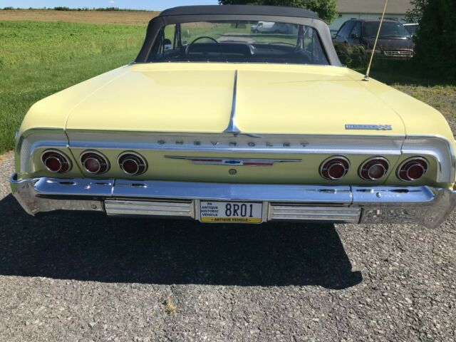 1964 Goldwood Yellow Chevrolet Impala Convertible