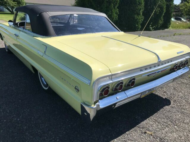 1964 Goldwood Yellow Chevrolet Impala Convertible