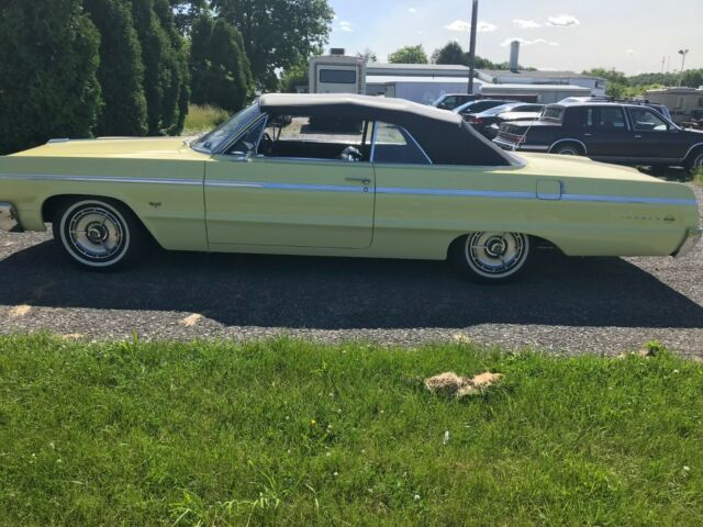 1964 Goldwood Yellow Chevrolet Impala Convertible