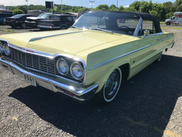 1964 Goldwood Yellow Chevrolet Impala Convertible