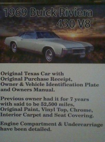 1969 Green Buick Riviera Coupe