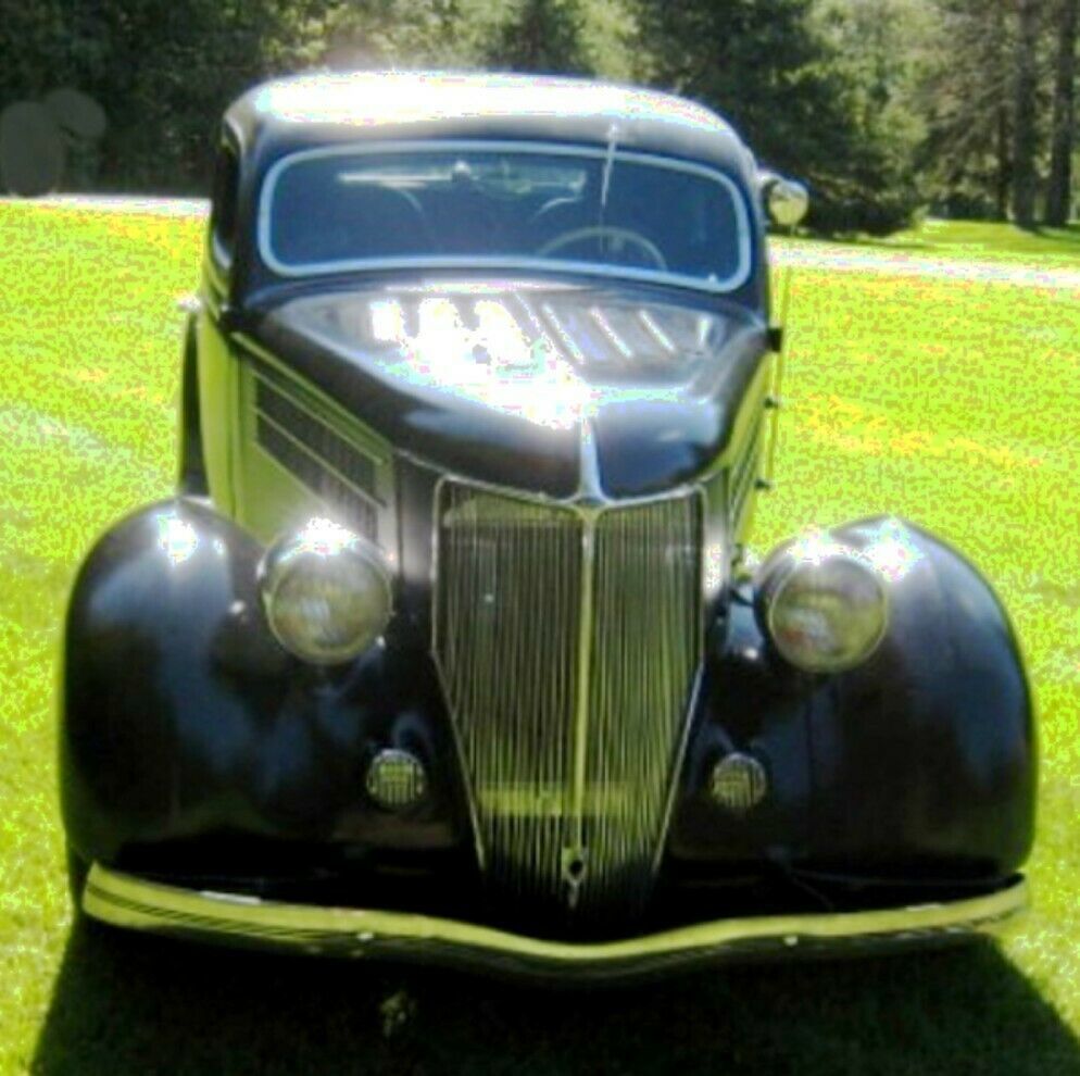 1936 Black Ford Hot rod, Street rod, Rat Rod 5 Window Coupe