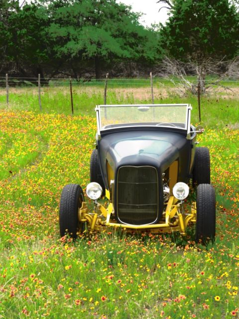 1929 Black Ford Model A Convertible