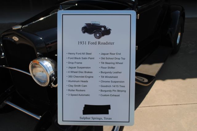 1931 Black Ford Model A Roadster