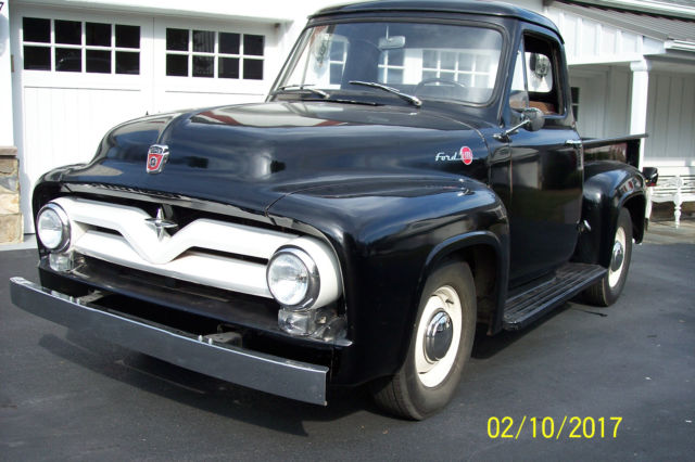1955 Raven Black Ford F-100 PIck Up Truck