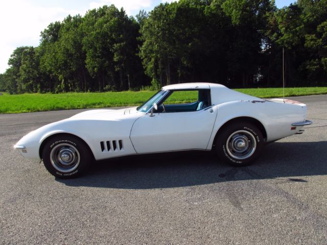 1968 White Chevrolet Corvette