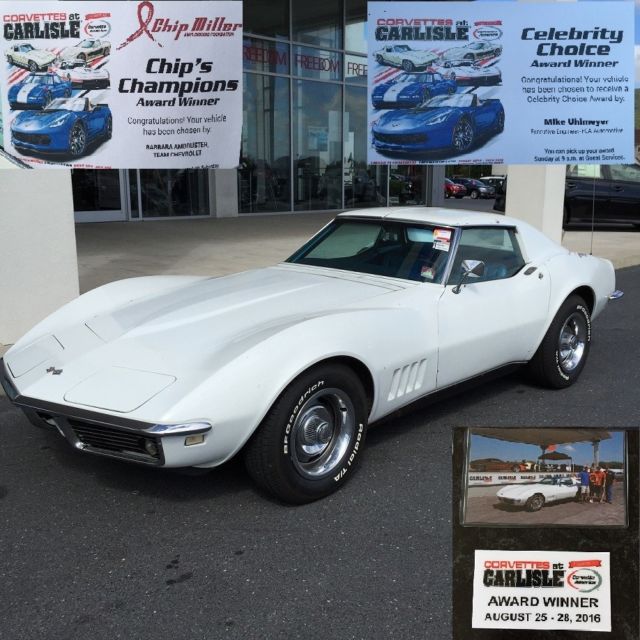 1968 White Chevrolet Corvette