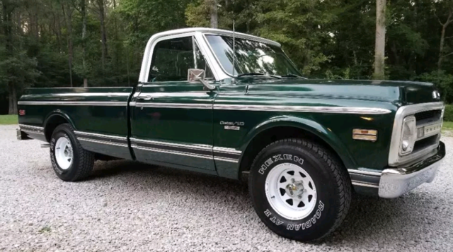 1970 Green/white Chevrolet C-10 Standard Cab Pickup