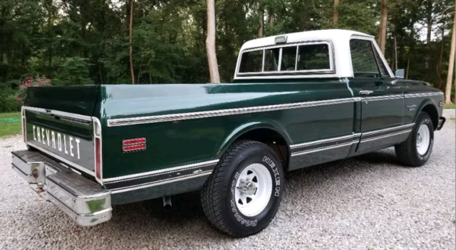1970 Green/white Chevrolet C-10 Standard Cab Pickup