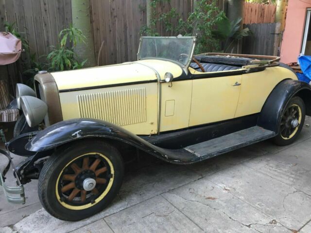 1930 Yellow Buick Rumble Seat Roadster Convertible