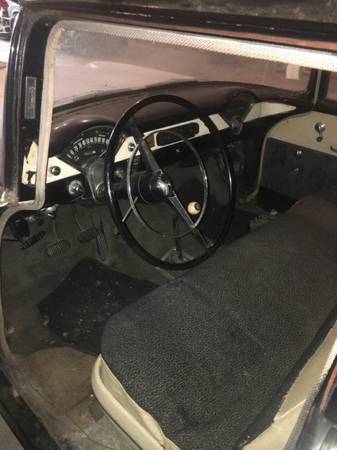 1956 Two tone white Chevrolet Bel Air/150/210 Sedan