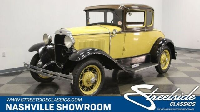 1930 Yellow Ford Model A Coupe