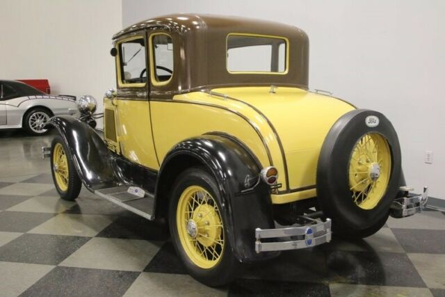 1930 Yellow Ford Model A Coupe