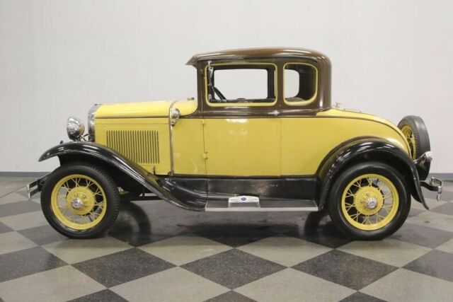 1930 Yellow Ford Model A Coupe