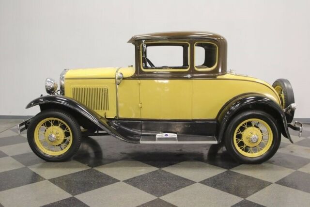 1930 Yellow Ford Model A Coupe