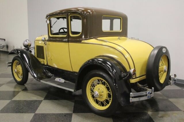1930 Yellow Ford Model A Coupe