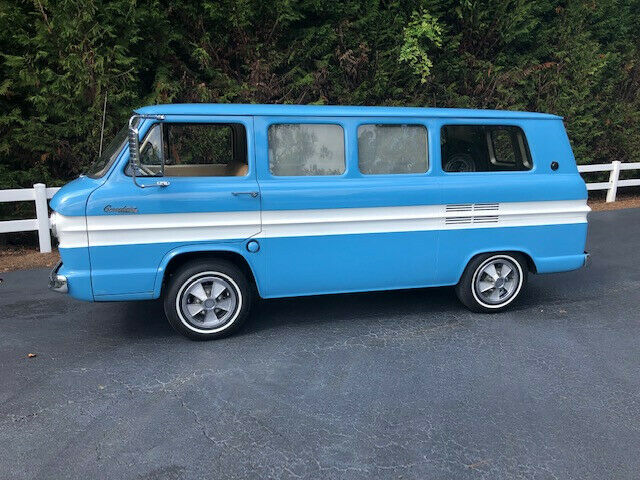 1963 Blue Chevrolet Corvair Van Camper