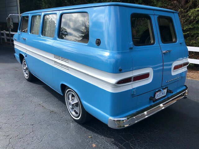 1963 Blue Chevrolet Corvair Van Camper