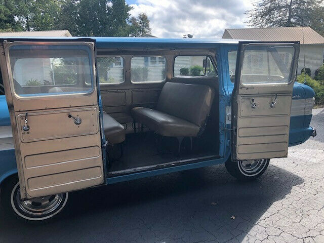 1963 Blue Chevrolet Corvair Van Camper
