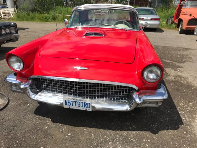 1957 Red Ford Thunderbird Convertible