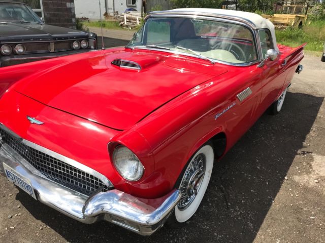1957 Red Ford Thunderbird Convertible