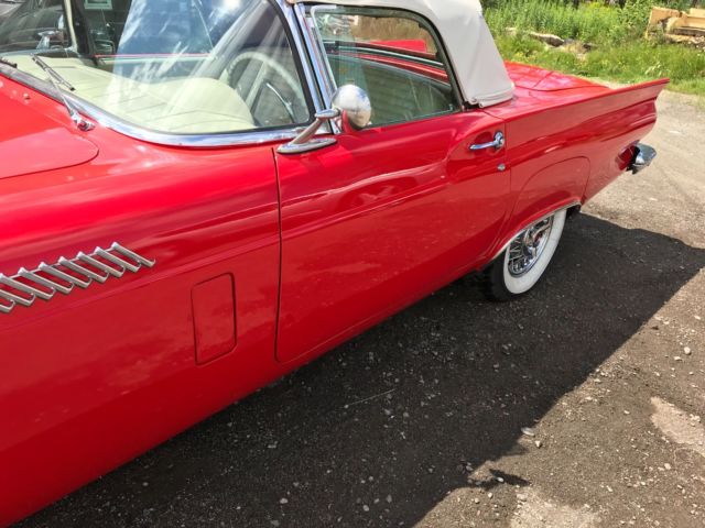1957 Red Ford Thunderbird Convertible
