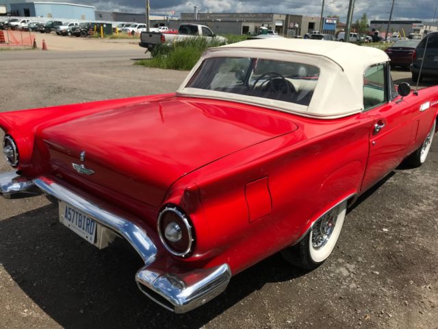1957 Red Ford Thunderbird Convertible
