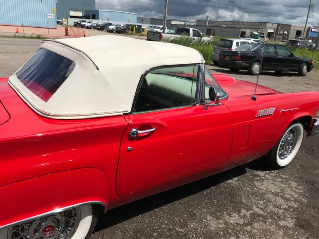 1957 Red Ford Thunderbird Convertible