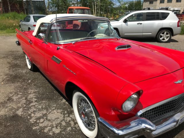 1957 Red Ford Thunderbird Convertible
