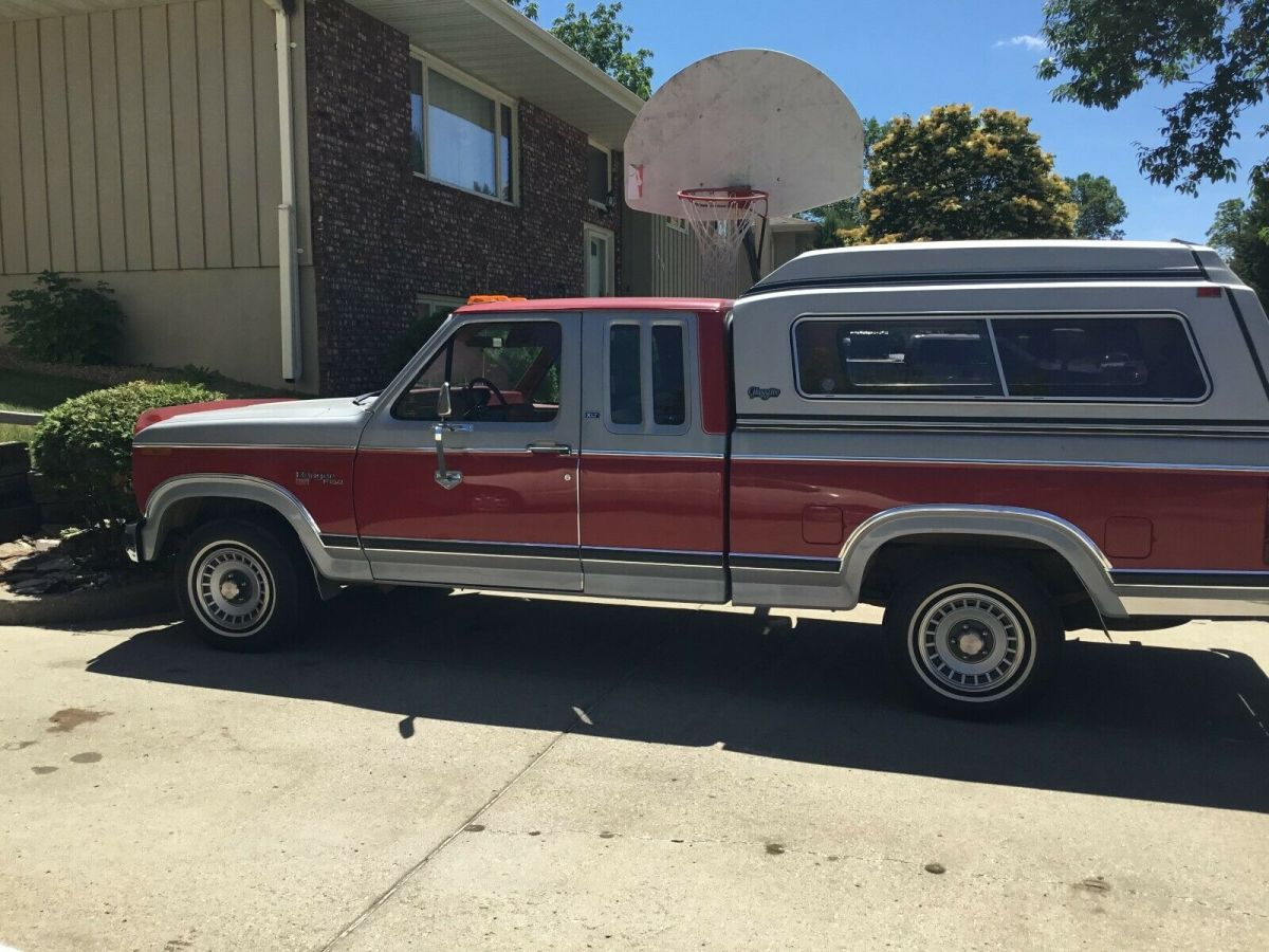 1981 Burgundy Ford F-150 Extended Crew Cab Pickup
