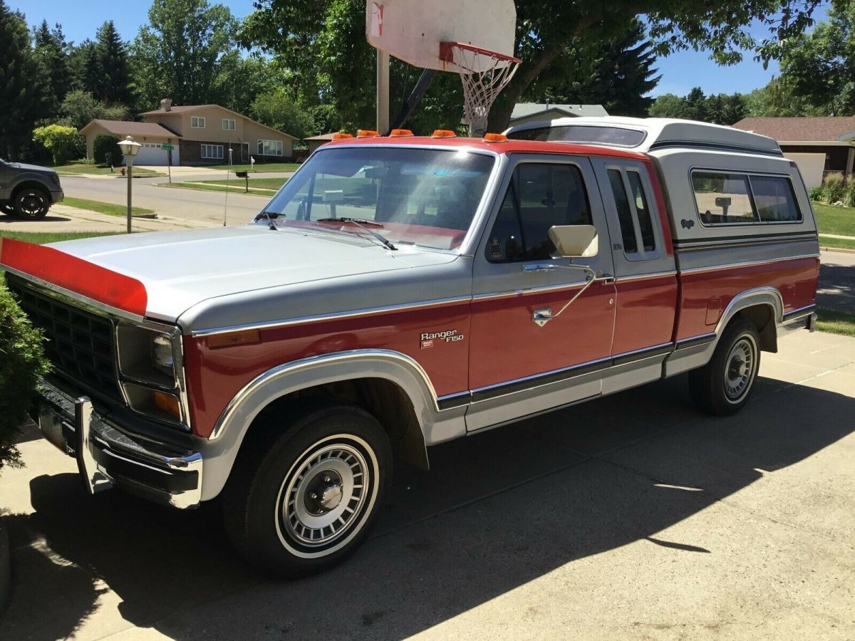 1981 Burgundy Ford F-150 Extended Crew Cab Pickup