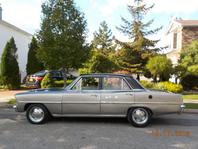 1966 Gray Chevrolet Nova Sedan