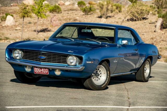 1969 Blue Chevrolet Camaro --