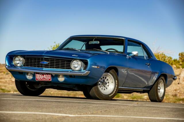 1969 Blue Chevrolet Camaro --
