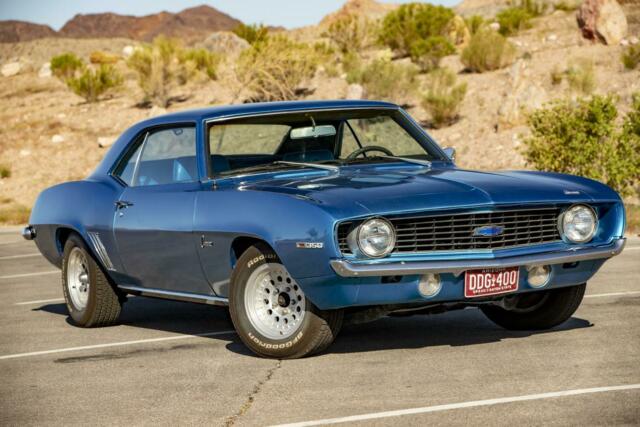 1969 Blue Chevrolet Camaro --