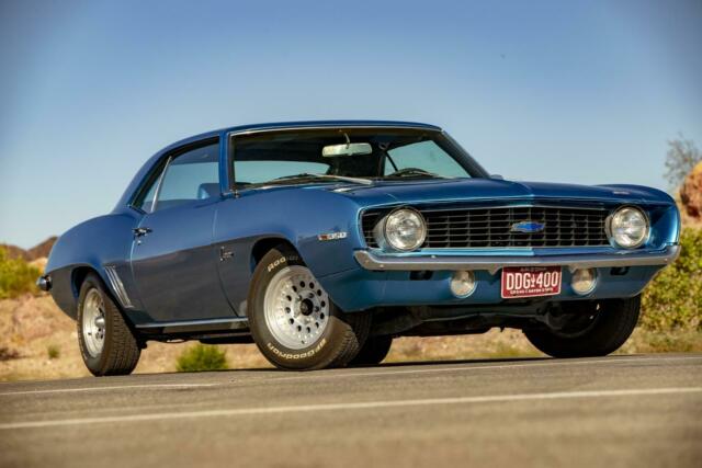 1969 Blue Chevrolet Camaro --