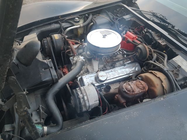 1978 black and silver Chevrolet Corvette