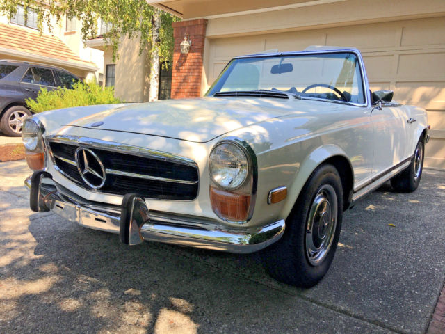 1970 White Mercedes-Benz SL-Class Convertible