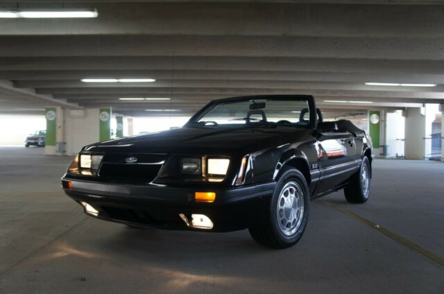 1985 Black Ford Mustang Convertible