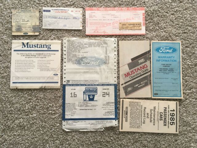 1985 Black Ford Mustang Convertible