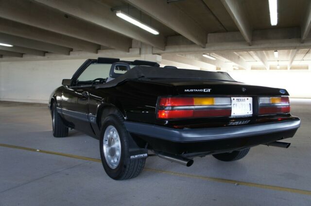 1985 Black Ford Mustang Convertible