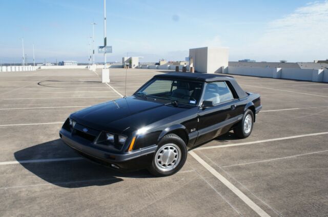 1985 Black Ford Mustang Convertible