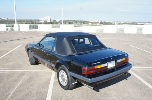 1985 Black Ford Mustang Convertible