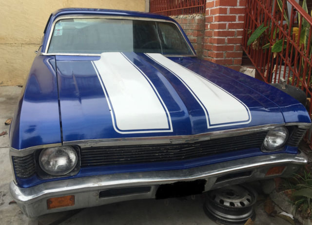 1971 Blue Chevrolet Nova Coupe
