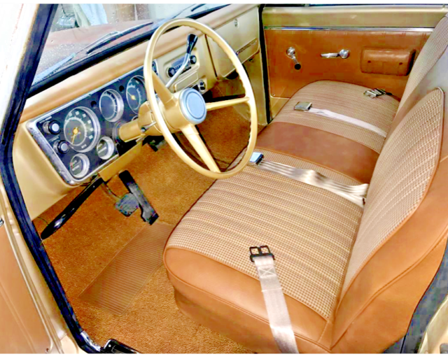 1968 Gold and white Chevrolet C-10