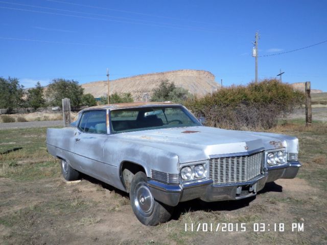 1970 silver Cadillac DeVille Coupe